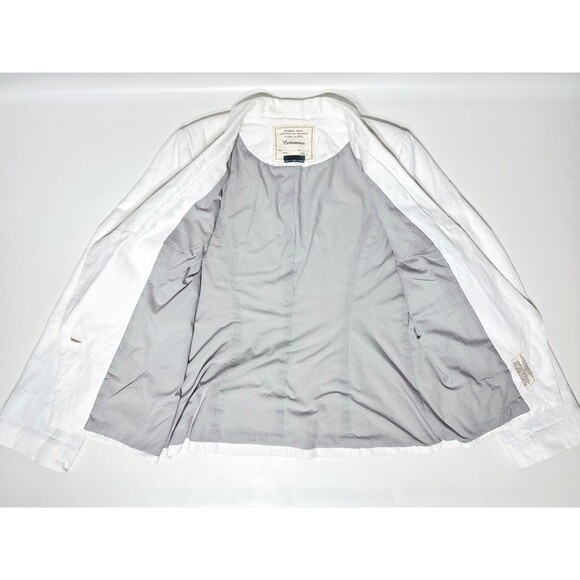 Cartonnier Anthropologie Linen Blend Blazer Jacket Women’s 10 Medium Boho White - Picture 7 of 12